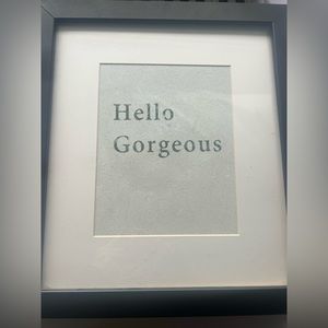 15x17 black wood quote in framed glass. From bed bath and beyond. Ready to hang.